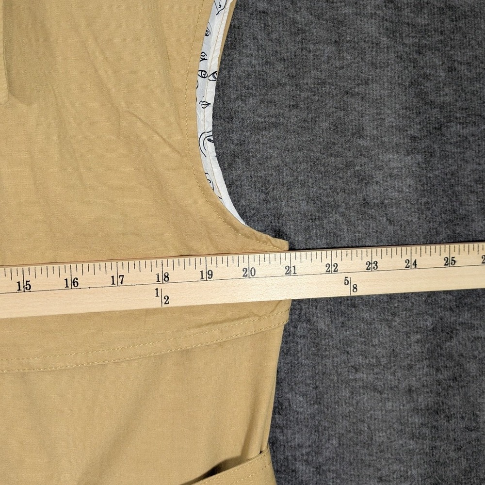 A New Day Women's Beige Tan Sleeveless Trench coat Safari Dress Size M NWT - Picture 4 of 6